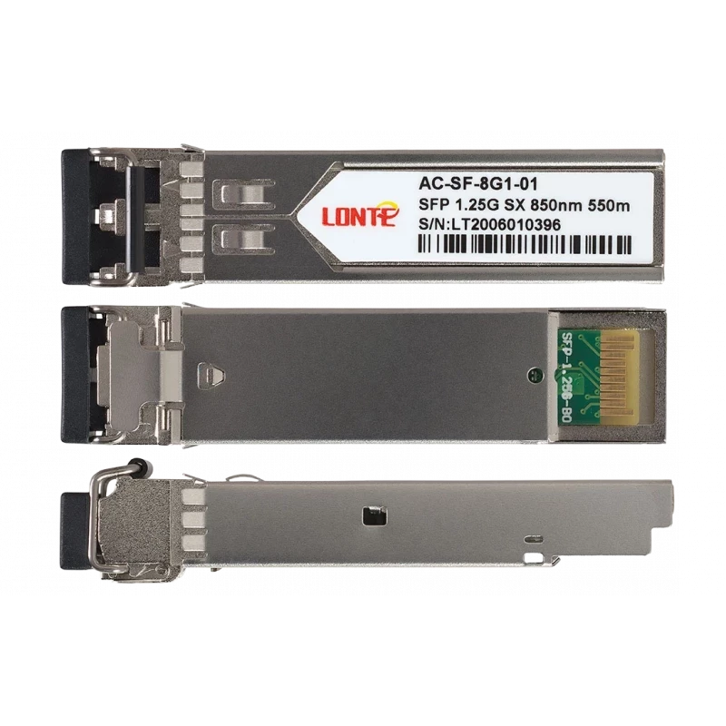 Оптический трансивер SFP 1.25G 850nm 550m LC MMF DDM Оптический трансивер SFP 1.25G 850nm 550m LC MMF DDM