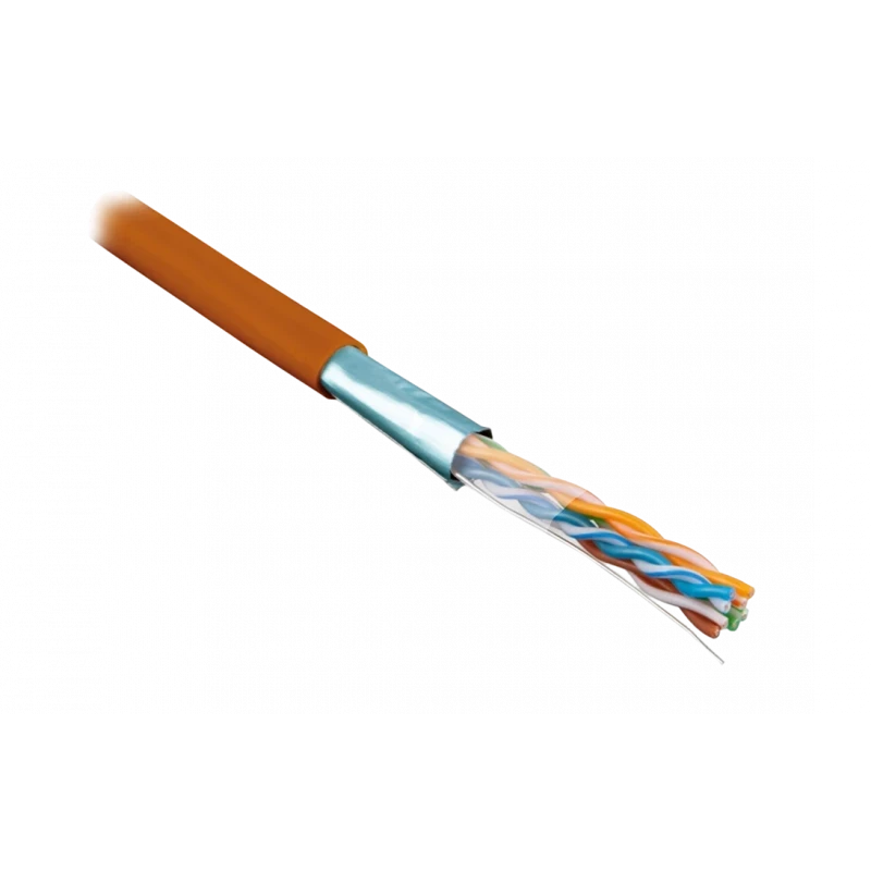 45528 Hyperline FUTP4-C5E-S24-IN-LSZH-OR-305 (305 м) Кабель витая пара F/UTP, категория 5e, 4 пары (24 AWG), одножильный(solid), экран-фольга, LSZH, н 45528 Hyperline FUTP4-C5E-S24-IN-LSZH-OR-305 (305 м) Кабель витая пара F/UTP, категория 5e, 4 пары (24 AWG), одножильный(solid), экран-фольга, LSZH, н