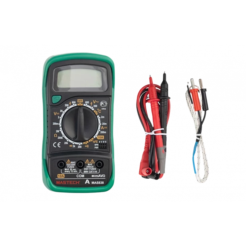 13-2008 Портативный мультиметр MAS838 MASTECH 13-2008 Портативный мультиметр MAS838 MASTECH