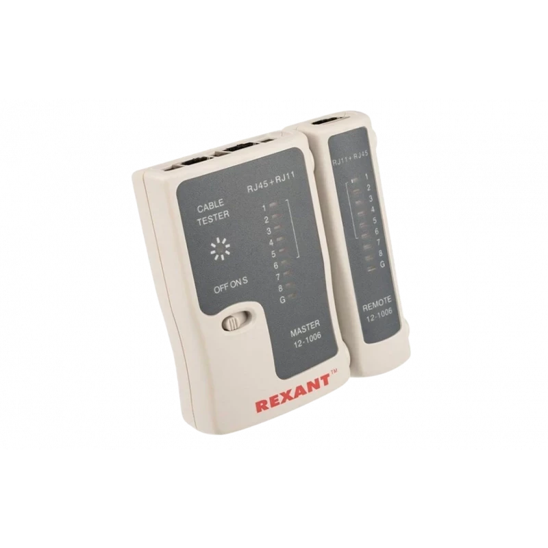 12-1006 Тестер кабеля RJ-45+RJ-11 468 REXANT 12-1006 Тестер кабеля RJ-45+RJ-11 468 REXANT