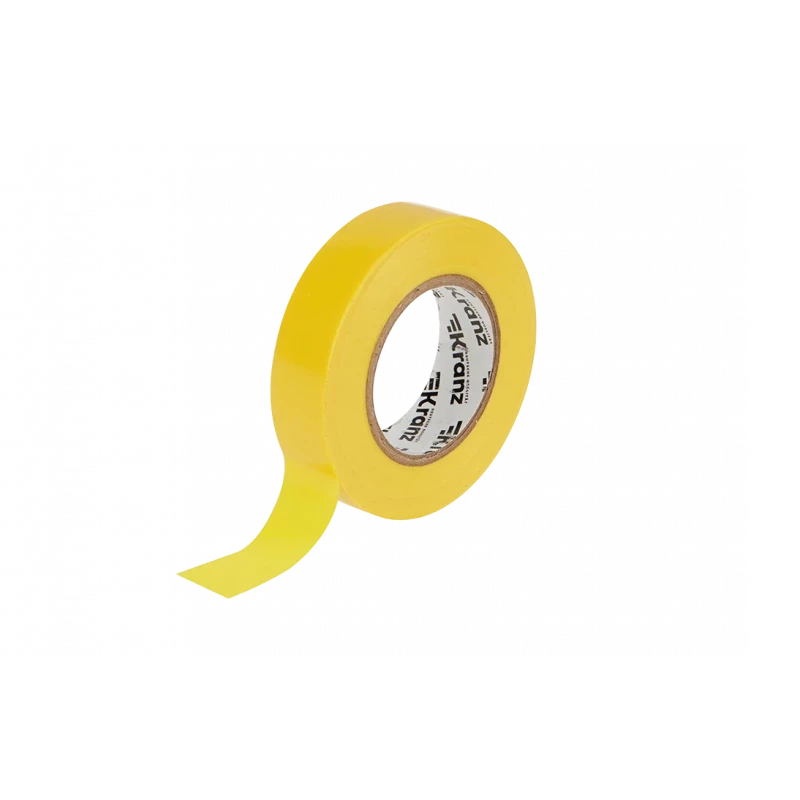 KR-09-2202 Изолента ПВХ KRANZ 19 мм х 25 м, желтая, упаковка 5 роликов KR-09-2202 Изолента ПВХ KRANZ 19 мм х 25 м, желтая, упаковка 5 роликов