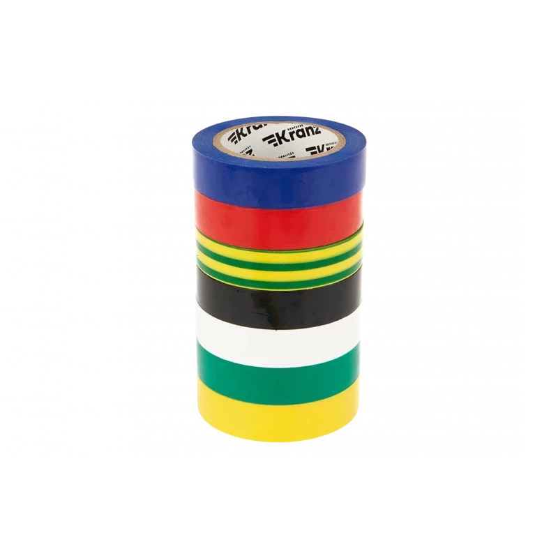 KR-09-2010-E Набор изоляционных лент KRANZ 0.13х15 мм, 10 м, 7 цветов KR-09-2010-E Набор изоляционных лент KRANZ 0.13х15 мм, 10 м, 7 цветов
