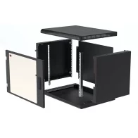 Шкаф телекоммуникационный настенный разборный черный 19”,9U(600x350), ШТ-НСр-9U-600-350-С-Ч дверь стекло ССД Шкаф телекоммуникационный настенный разборный черный 19”,9U(600x350), ШТ-НСр-9U-600-350-С-Ч дверь стекло ССД