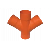 021110 Соединение для четырех двустенных труб,45°, полипропилен, d=110 мм
