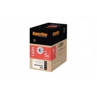 45788 Hyperline FUTP4-C5E-S24-IN-LSZH-GY-305 (305 м) Кабель витая пара F/UTP, категория 5e, 4 пары (24 AWG), одножильный (solid), экран - фольга, LSZH 45788 Hyperline FUTP4-C5E-S24-IN-LSZH-GY-305 (305 м) Кабель витая пара F/UTP, категория 5e, 4 пары (24 AWG), одножильный (solid), экран - фольга, LSZH