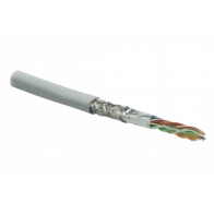 246264 Hyperline SFUTP4-C5E-S24-IN-LSZH-GY-305 (305 м) Кабель витая пара SF/UTP, категория 5e, 4 пары (24 AWG), одножильный (solid), экран - фольга + 246264 Hyperline SFUTP4-C5E-S24-IN-LSZH-GY-305 (305 м) Кабель витая пара SF/UTP, категория 5e, 4 пары (24 AWG), одножильный (solid), экран - фольга +