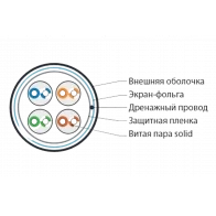 45528 Hyperline FUTP4-C5E-S24-IN-LSZH-OR-305 (305 м) Кабель витая пара F/UTP, категория 5e, 4 пары (24 AWG), одножильный(solid), экран-фольга, LSZH, н 45528 Hyperline FUTP4-C5E-S24-IN-LSZH-OR-305 (305 м) Кабель витая пара F/UTP, категория 5e, 4 пары (24 AWG), одножильный(solid), экран-фольга, LSZH, н