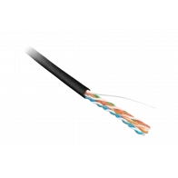 49118 Hyperline UUTP4-C5E-S24-OUT-PE-BK-500 (500 м) Кабель витая пара, неэкранированный U/UTP, категория 5e, 4 пары(24 AWG), одножильный (solid), внеш