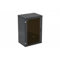 Шкаф телекоммуникационный настенный разборный черный 19”,18U(600x550), ШТ-НСр-18U-600-550-С-Ч дверь стекло ССД