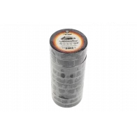 KR-09-2806 Изолента ПВХ профессиональная KRANZ 0.18 х 19 мм х 20 м, черная, упаковка 10 роликов