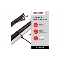 07-0351 Хомут-стяжка кабельная нейлоновая REXANT 350 x4,8 мм, черная, упаковка 100 шт. 07-0351 Хомут-стяжка кабельная нейлоновая REXANT 350 x4,8 мм, черная, упаковка 100 шт.