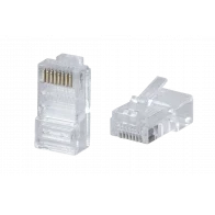 WRline WR-8P8C-C5E Коннектор RJ-45 под витую пару, категория 5e, неэкранированный, универсальный (100 шт в упак.) WRline WR-8P8C-C5E Коннектор RJ-45 под витую пару, категория 5e, неэкранированный, универсальный (100 шт в упак.)